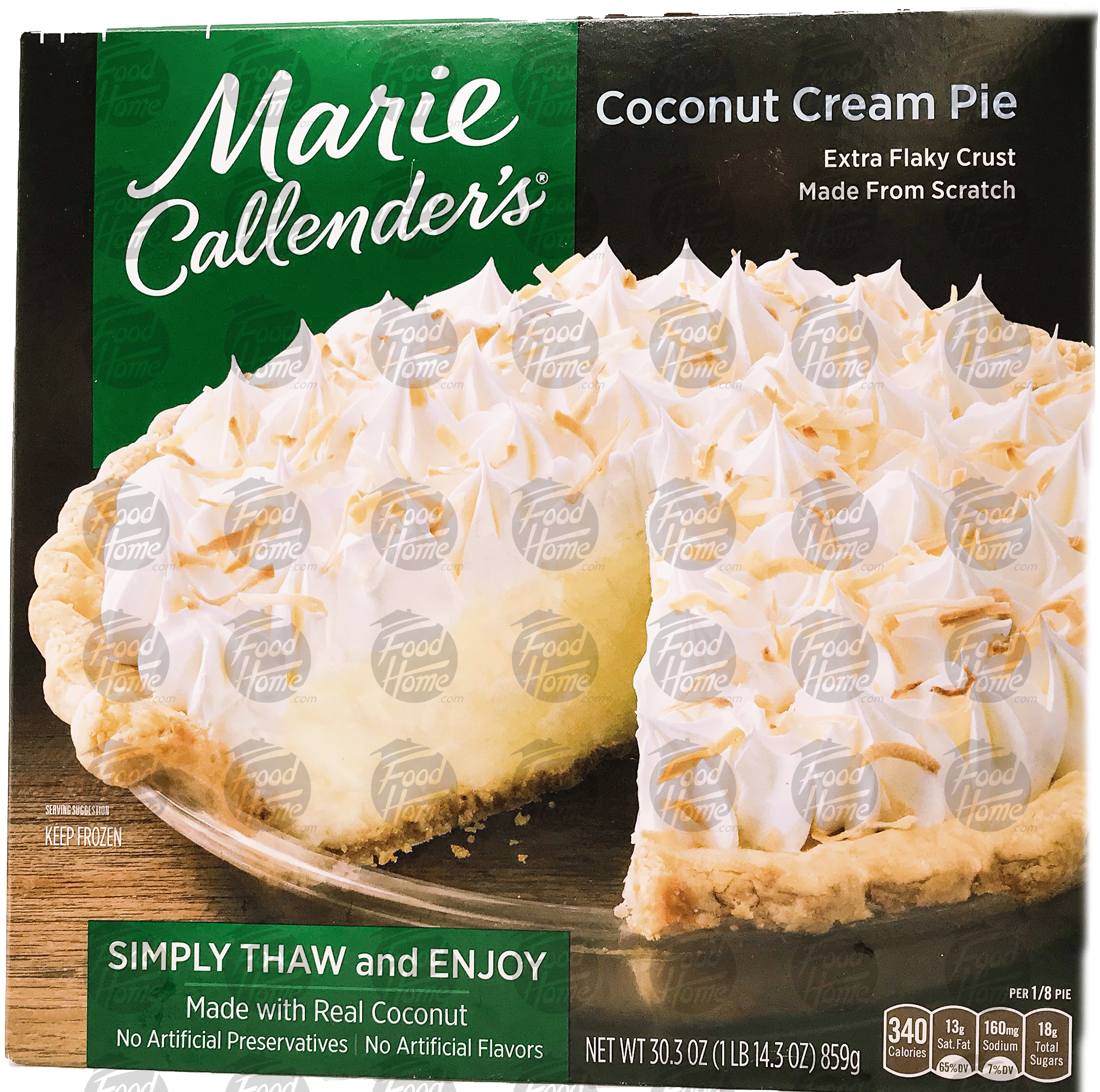 Marie Callender's  coconut cream pie, frozen box Full-Size Picture